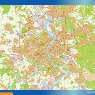 koln karte illustrator mapa EPS