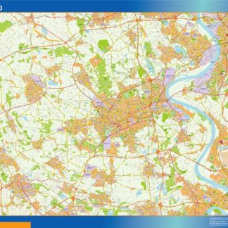 krefeld karte illustrator mapa EPS