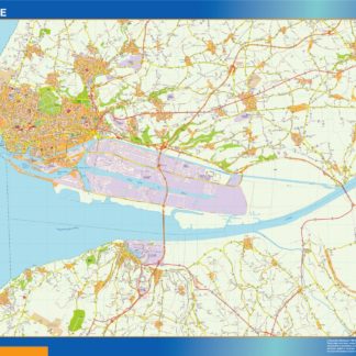 le havre carte illustrator mapa EPS
