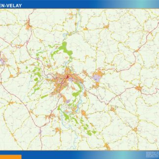 le puy carte illustrator mapa EPS