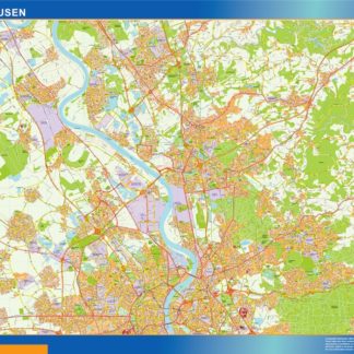 leverkusen karte illustrator mapa EPS