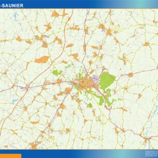 lons le saunier carte illustrator mapa EPS