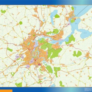 lubeck karte illustrator mapa EPS