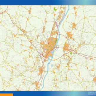 macon carte illustrator mapa EPS