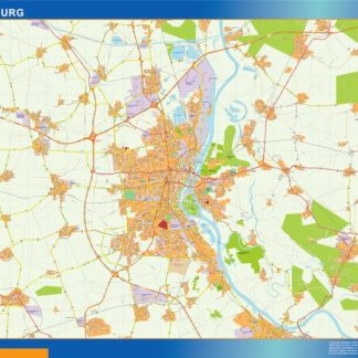 magdeburg karte illustrator mapa EPS
