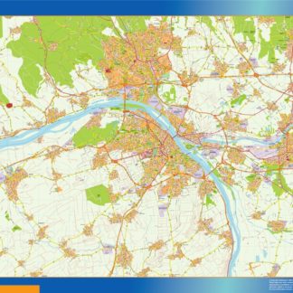 mainz karte illustrator mapa EPS