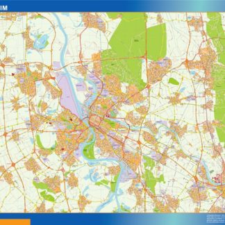 mannheim karte illustrator mapa EPS