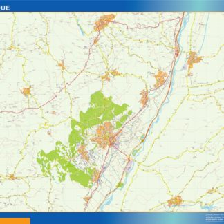 manosque carte illustrator mapa EPS