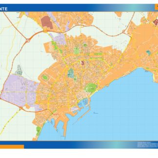 mapa vectorial alicante illustrator EPS