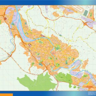 mapa vectorial bilbao illustrator EPS