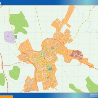 mapa vectorial caceres illustrator EPS