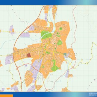 mapa vectorial girona illustrator EPS