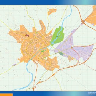 mapa vectorial lleida illustrator EPS