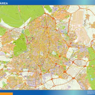mapa vectorial madrid area illustrator EPS