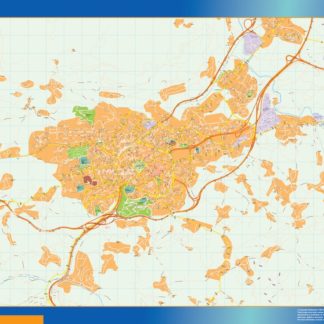 mapa vectorial oviedo illustrator EPS