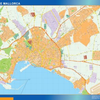mapa vectorial palma mallorca illustrator EPS