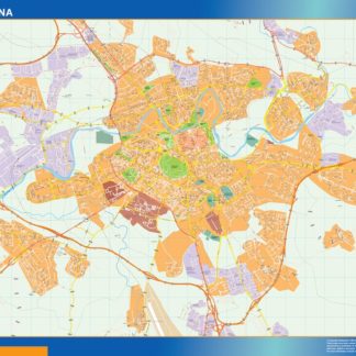 mapa vectorial pamplona illustrator EPS