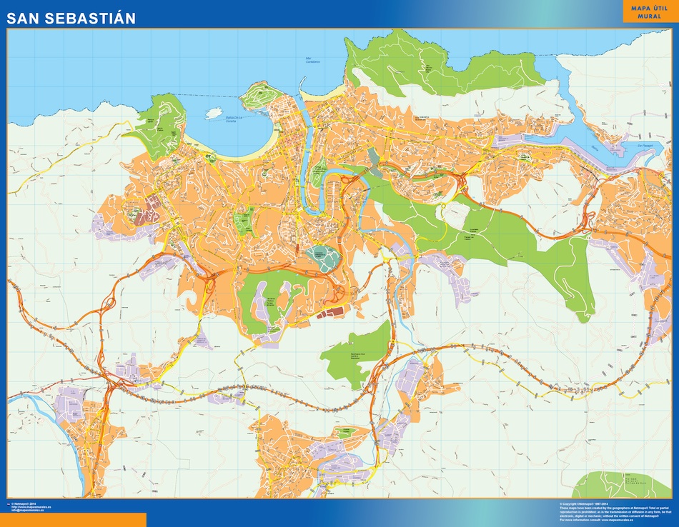 mapa vectorial san sebastian illustrator EPS
