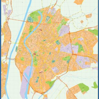 mapa vectorial sevilla illustrator EPS