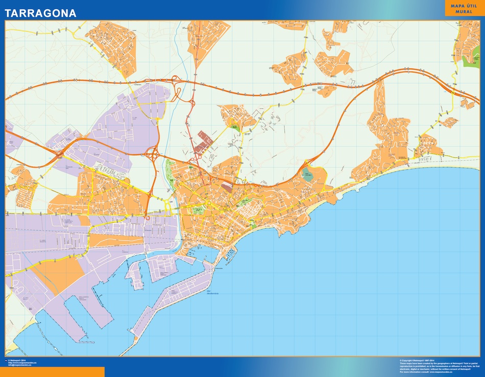 mapa vectorial tarragona illustrator EPS