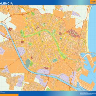 mapa vectorial valencia illustrator EPS