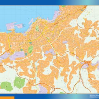 mapa vectorial vigo illustrator EPS