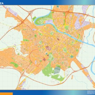 mapa vectorial zaragoza illustrator EPS