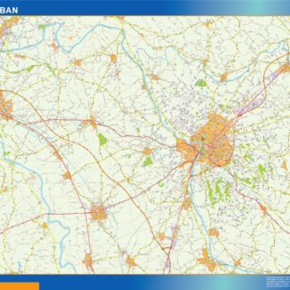 montauban carte illustrator mapa EPS
