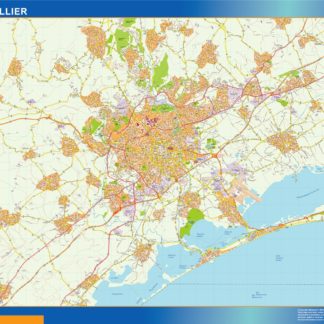montpellier carte illustrator mapa EPS