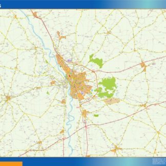 moulins carte illustrator mapa EPS