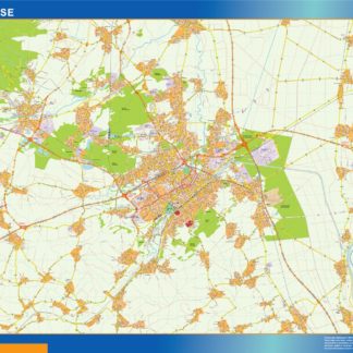 mulhouse carte illustrator mapa EPS