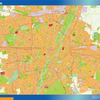munchen karte illustrator mapa EPS