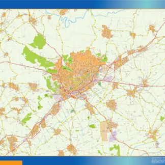 nimes carte illustrator mapa EPS