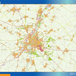 poitiers carte illustrator mapa EPS