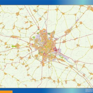 reims carte illustrator mapa EPS