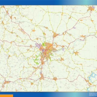 rodez carte illustrator mapa EPS