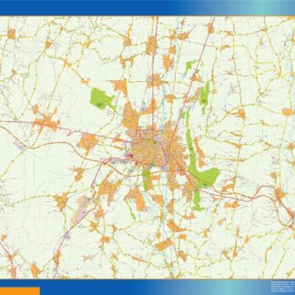 tarbes carte illustrator mapa EPS