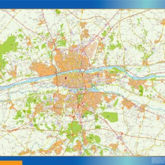 tours carte illustrator mapa EPS