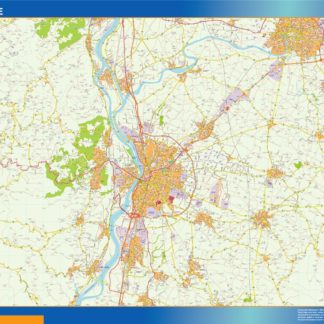 valence carte illustrator mapa EPS