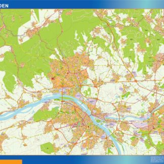 wiesbaden karte illustrator mapa EPS