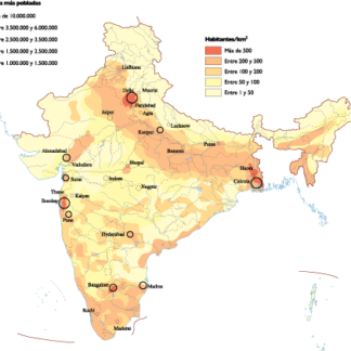 India mapa población digital