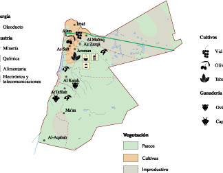 Jordania mapa economía digital