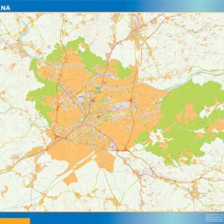 Ljubljana vector mapa digital