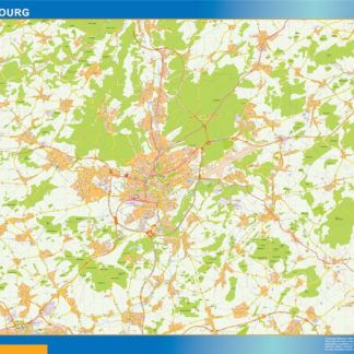 Luxembourg vector mapa digital