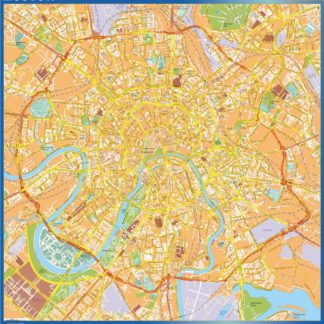 Moscow vector mapa digital