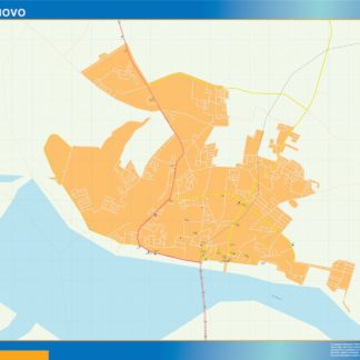 Porto Novo vector mapa digital