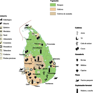 Sri Lanka mapa economía digital