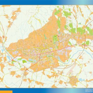 Zagreb vector mapa digital