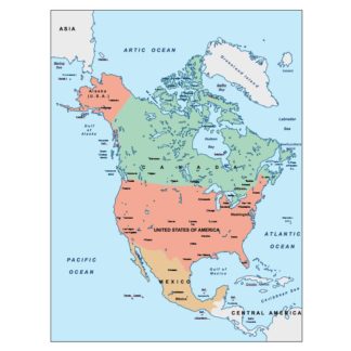 north america powerpoint mapa presentaciones