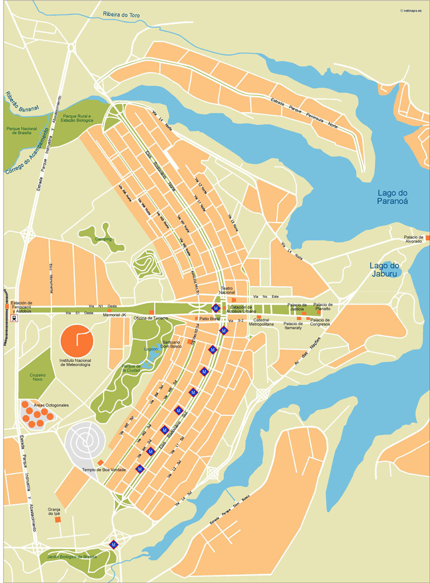 Brasilia Illustrator Mapa vectorial